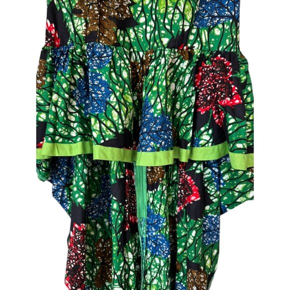 Binta Real Wax African Print Peplum Hi-Low Top | Size 2XL | New - Picture 3 of 10